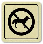 Poháry.com Piktogram zákaz psů zlato