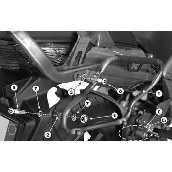 Nosič na motocykl a skútr Kappa KLX174 držáky bočních kufrů pro kufry K33 MONOKEY HONDA CBF 1000 / ABS (06-09), HONDA CBF 500 (04-12), HONDA CBF 600 S/ CBF 600 N (04-12) HONDA CBF 1000 ABS rok 06-09