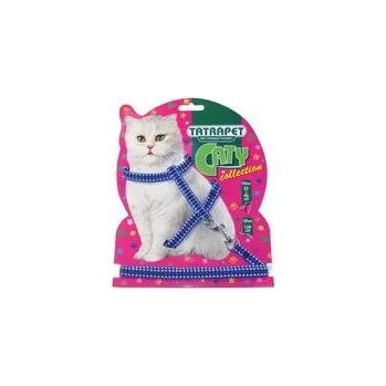 obojek pro kočku Tatrapet postroj s vodítkem pro kočku 1 x 22 - 45 / x 120 cm modrý