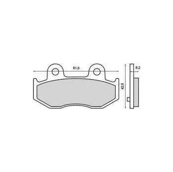 Brzdový komplet Brenta FT3047 zadní organické brzdové destičky na motorku KAWASAKI SC 250 EPSILON rok 2002