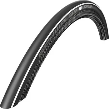 Plášť na kolo Schwalbe One V-Guard  23 x 622 kevlar bílé pruhy