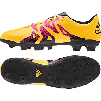 Kopačky Adidas X 15.4 FXG žluté/černé/růžové