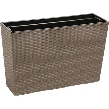 Nohel Garden Werbena Rattan 56 x 19 x 37 cm, hnědý/šedý