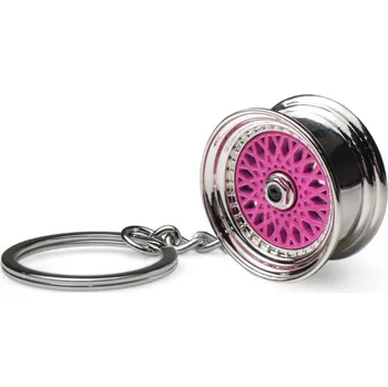 Přívěsek na klíče - lité kolo, růžové