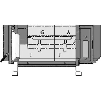 Keramika spalovacího prostoru pro kotel DC105S pravá I DC0197