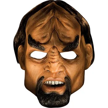 Karnevalová maska Rubies USA Worf DLX Latex Maske - licence D