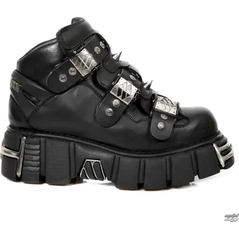 Pánská zimní obuv boty kožené unisex - ITALI NEGRO, NOMADA NEGRO, TOWER NEGRO ACERO - NEW ROCK - M.135-S1