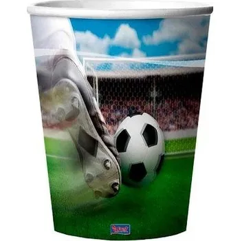 Party nádobí KELÍMKY PÁRTY FOTBAL 266 ml 4 ks 26201