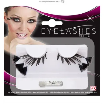Umělé řasy WIDMANN Řasy černé s 3 pírky na stranách