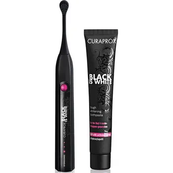 Elektrický zubní kartáček Curaprox Hydrosonic Black is white BIW 239 černý 