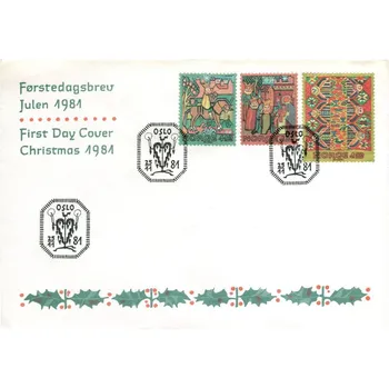 Poštovní známka (1981) FDC - MiNr. 850 - 852 - Norsko - Vánoce: Umělecké tkaní