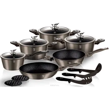 Sada nádobí Berlingerhaus Carbon Metallic Line BH-1223 sada 15 ks