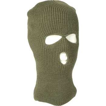 Kukla Kukla Mil-Tec Balaclava pletená se 3 otvory - olivová