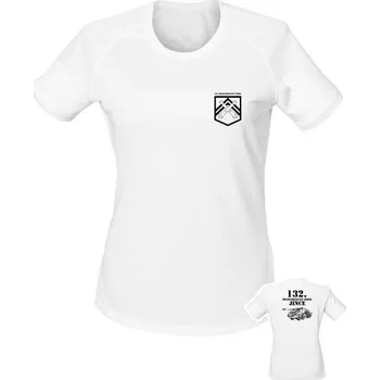 Dámské tričko Dámské funkční tričko 132. dělostřelecký oddíl - 152mm ShKH vz. 77 - bílá