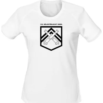 Dámské tričko Dámské funkční tričko 132. dělostřelecký oddíl - bílá