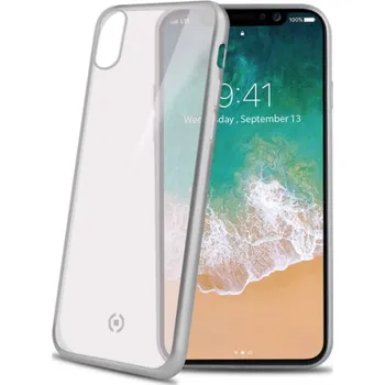 Pouzdro na mobilní telefon Celly Laser TPU Apple iPhone X stříbrný