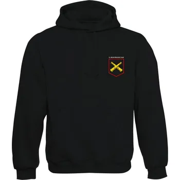 Pánská mikina Mikina s kapucí 13. dělostřelecký pluk - simple - černá