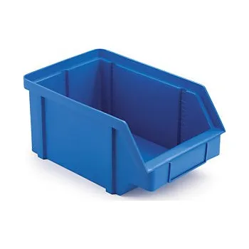 Plastový ukládací zásobník 157 x 101 x 74 mm, modrý, objem 0.5l, nosnost 1.2kg - Balení po 48 ks