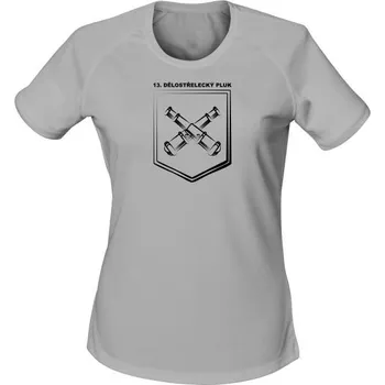 Dámské tričko Dámské funkční tričko 13. dělostřelecký pluk - světle šedá