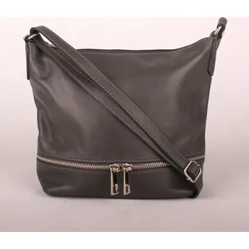 Kabelka Šedá malá/střední kožená crossbody kabelka no. 192