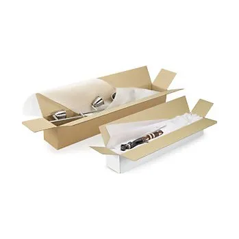 Obalový materiál Dlouhá krabice 1200x150x150mm, hnědá, klopová, pětivrstvá vlnitá lepenka (5VVL) | RAJA - Balení po 10 ks