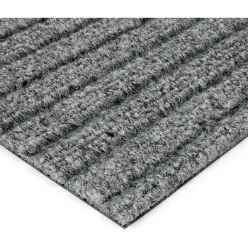 Rohožka Šedá kobercová čisticí zóna FLOMA Shakira - délka 100 cm, šířka 100 cm, výška 1,6 cm