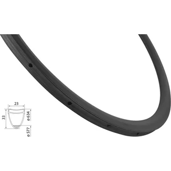 Cyklistika Force Karbon ráfek 33 mm