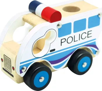 Dřevěná hračka Bino Dřevěné auto policie
