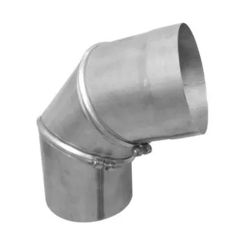 Kouřovod Koleno 0-90° nastavitelné (podtlak), průměr 120 mm, nerezové IVEVB912