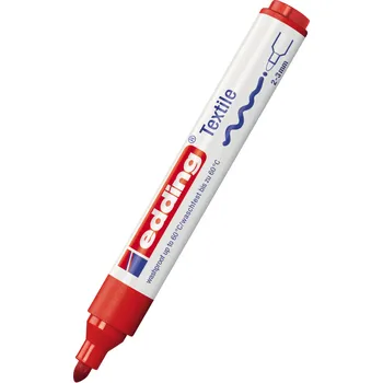 Popisovač Edding 4500, červená, 1-3mm, na textil