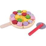 Bigjigs Toys BJ457 dřevěná krájecí pizza