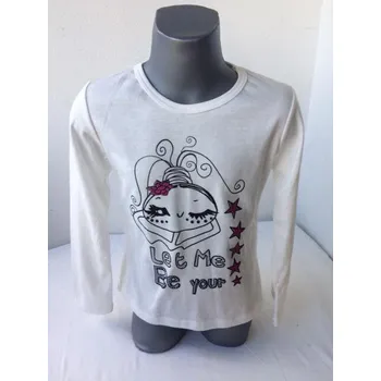 Chlapecké tričko Tričko pro holky PANENKA, velikost 98, Barva Bílá, Rukáv dlouhý rukáv