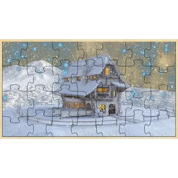 Puzzle Pelisport Dřevěné Puzzle Zimní krajina