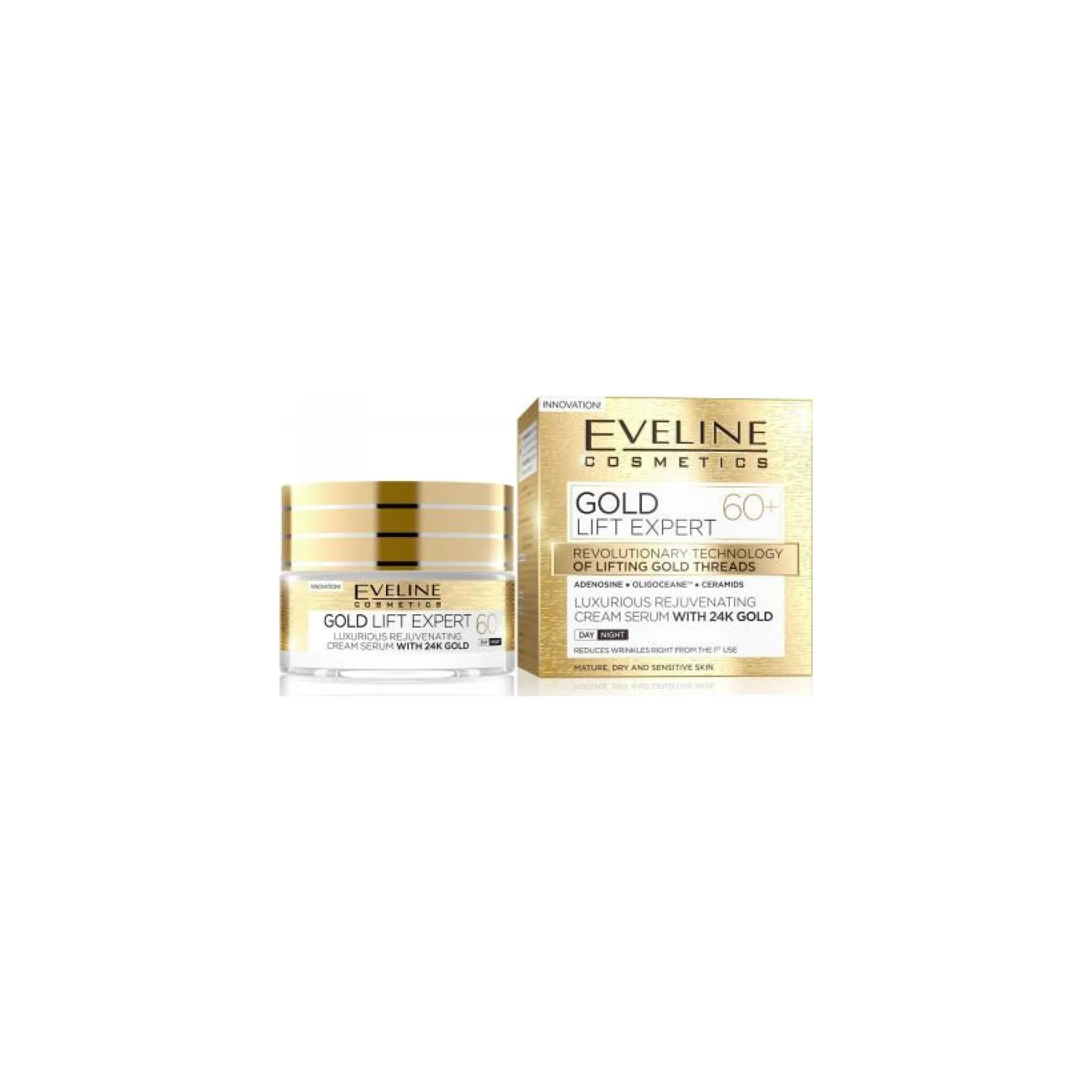 Fotografie 1 - Pleťový krém Eveline Cosmetics Gold Lift Expert 60+ denní/noční krém 50 ml