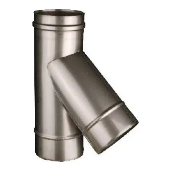 Kouřovod Sopouch 45°, průměr 130 mm, nerezový IVETE413