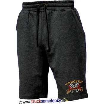 Pánské kraťasy Kraťasy pánské TRUCKER Diesel is King (Kraťasy pánské - teplákové barvy černé s výšivkou)
