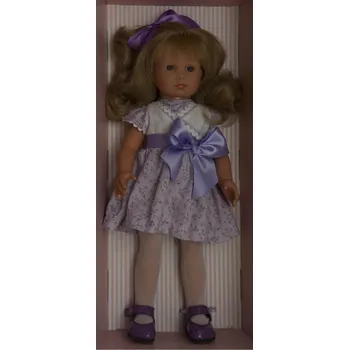 Panenka Realistická panenka NELLY - šaty s fialovou mašlí- od firmy ASIVIL ze Španělska (Velikost 40 cm)