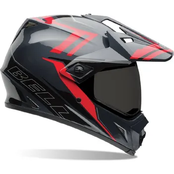 Helma na motorku Bell MX-9 Adventure červená/černá