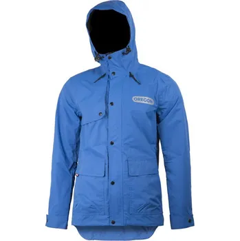Bunda do deště modrá Oregon (295452) (Pracovní lesnická bunda do deště Oregon. Ochrana proti větru, nepromokavá, udrží Vás v teple a odolná proti působení oleje a paliva.)