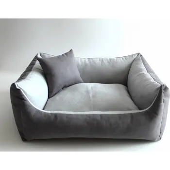 Pelíšek pro psa DELUXE Pelíšek pro psa - šedá - slonová / stříbrná / šedá - slonová