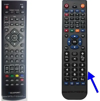 Dálkový ovladač Dálkový ovladač Blaupunkt 215-189N náhradní