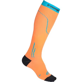 Pánské ponožky X-SHINE reflexní kompresní podkolenky COMPRESSOX 35-38 oranžová / tyrkys