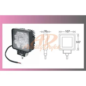 Osvětlení automobilu reflektor prac.LED-12/24V-107x107-+kabel