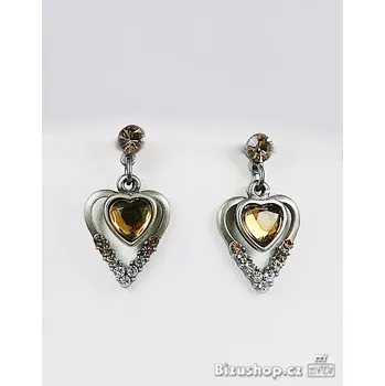 Náušnice Retro Náušnice s hnědými kameny