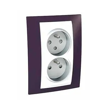 Elektrická zásuvka Schneider Electric Unica MGU63.065.872 Polar/Garnet