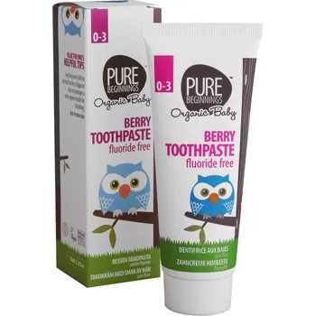 zubní pasta Pure Beginnings zubní pasta pro miminka bez fluoridů, malinová příchuť 75 ml