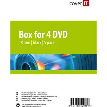 DVD film 5x Obal na 4 DVD s vloženými listy - balený