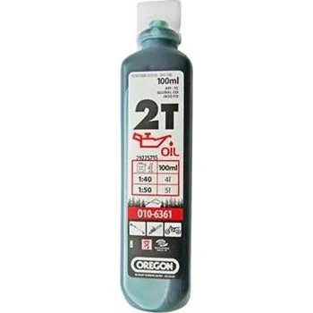 Motorový olej Dvoutaktní olej 2T, 100ml, zelený, Oregon (10-6361) (olej do benzínu motorové pily Stihl a Husqvarna - 2-taktní motorový polosyntetický olej OREGON je speciální, vysoce výkonný olej)