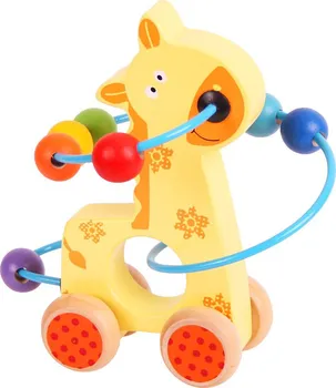 Hračka pro nejmenší Bigjigs Toys labyrint na kolečkách žirafa 