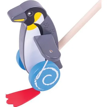 Bigjigs Toys Dřevěný jezdík, tučňák